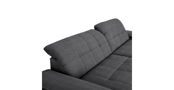 ECKSOFA in Webstoff Dunkelgrau  265/180 cm  - Dunkelgrau/Schwarz, Design, Textil/Metall (265/180cm) - Carryhome