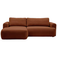 ECKSOFA Rostfarben Bouclé Rückenkissen, Rücken echt  - Rostfarben/Schwarz, KONVENTIONELL, Kunststoff/Textil (170/257cm) - Tom Tailor