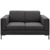 2-SITZER-SOFA in Webstoff Anthrazit  - Anthrazit/Silberfarben, Design, Textil/Metall (155/82/90cm) - LOOKS by W.Joop