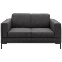 2-SITZER-SOFA in Webstoff Anthrazit  - Anthrazit/Silberfarben, Design, Textil/Metall (155/82/90cm) - LOOKS by W.Joop