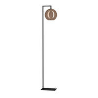 STOJACÍ LAMPA, 24,5/171,5 cm  - černá/bronzová, Design, kov/sklo (24,5/171,5cm) - Eglo