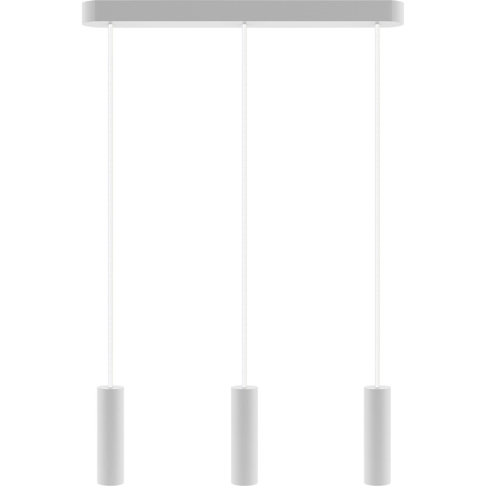 ZÁVĚSNÉ SVÍTIDLO, 52/3.4/150 cm  - bílá, Design, dřevo (52/3.4/150cm)