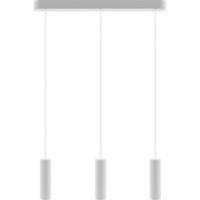 ZÁVĚSNÉ SVÍTIDLO, 52/3.4/150 cm  - bílá, Design, dřevo (52/3.4/150cm)
