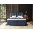 BOXSPRINGBETT 180/200 cm  in Dunkelblau  - Schwarz/Dunkelblau, Trend, Textil/Metall (180/200cm) - Esposa