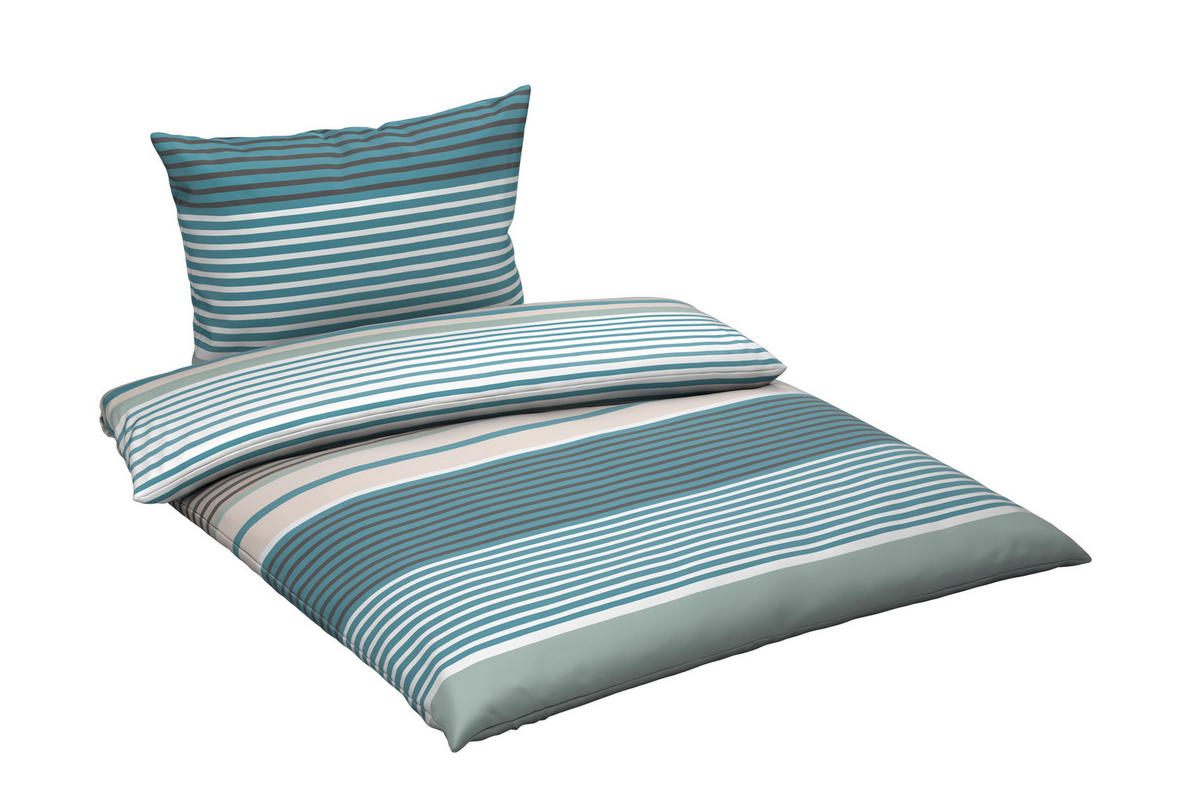 BETTWÄSCHE Mavie Satin 140/200 cm  - Blau, KONVENTIONELL, Textil (140/200cm) - Esposa