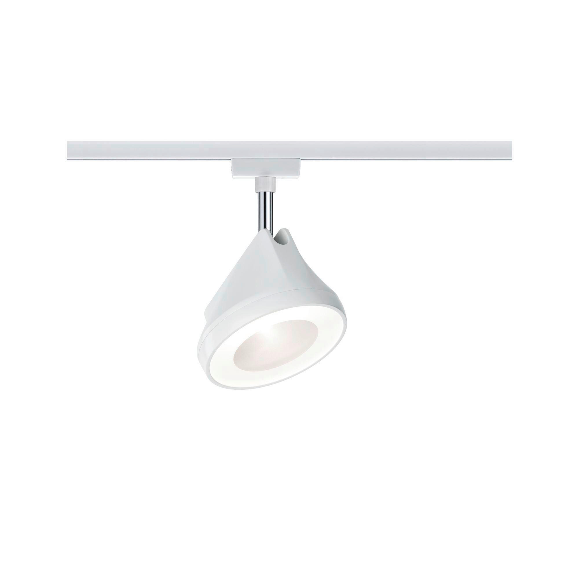 SCHIENENSYSTEM-STRAHLER URail 12,3/19,1 cm  - Weiß, Basics, Metall (12,3/19,1cm) - Paulmann