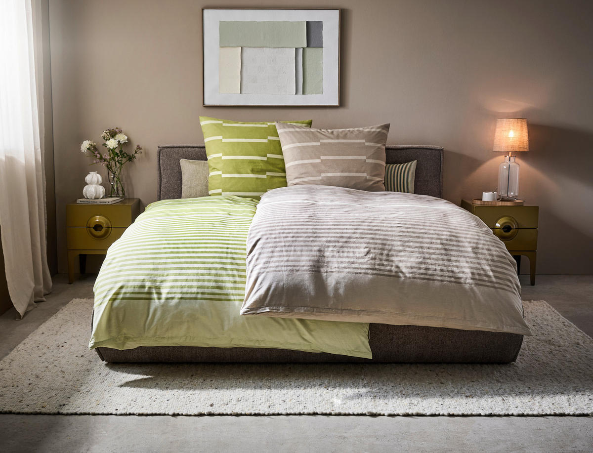 BETTWÄSCHE 2-teilig 135/200 cm  - Beige, Textil (135/200cm) - Bio:Vio