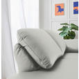 RÉCAMIERE in Echtleder Hellgrau  - Chromfarben/Hellgrau, Design, Leder/Metall (209/85-109/95-16cm) - Dieter Knoll