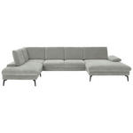 WOHNLANDSCHAFT Dieter Knoll in Webstoff Silberfarben  - Silberfarben/Schwarz, Design, Textil/Metall (208/354/157cm) - Dieter Knoll