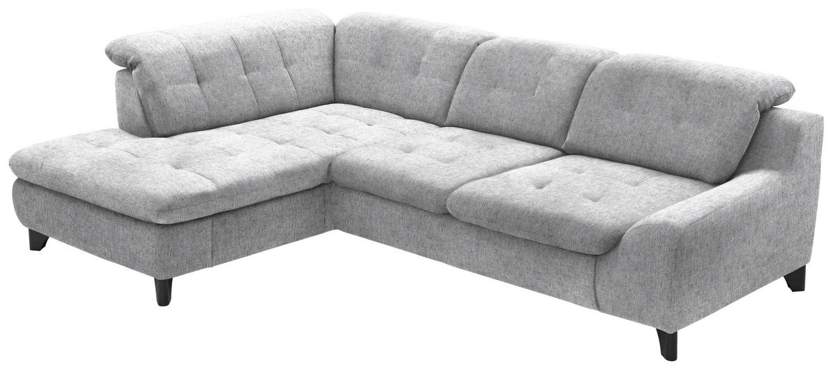 HÖRNSOFFA i chenille grå  - svart/grå, Klassisk, metall/textil (200/281cm) - MID.YOU