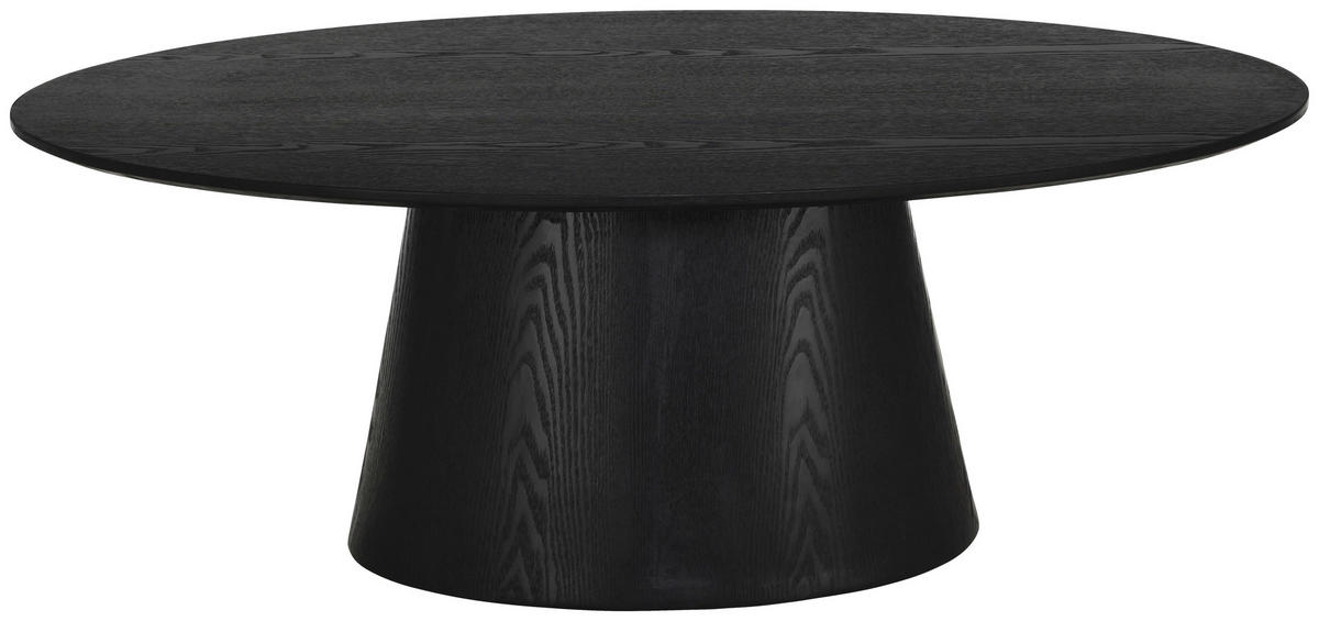 COUCHTISCH Pappel furniert 110/60/40 cm oval Schwarz  - Schwarz, Basics, Holz/Holzwerkstoff (110/60/40cm) - MID.YOU