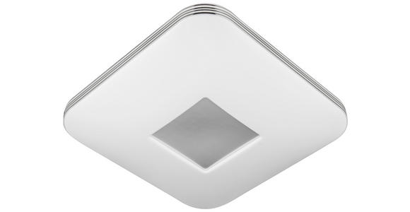 LED-DECKENLEUCHTE 33/33/8 cm - Chromfarben/Weiß, Basics, Kunststoff/Metall (33/33/8cm) - Novel