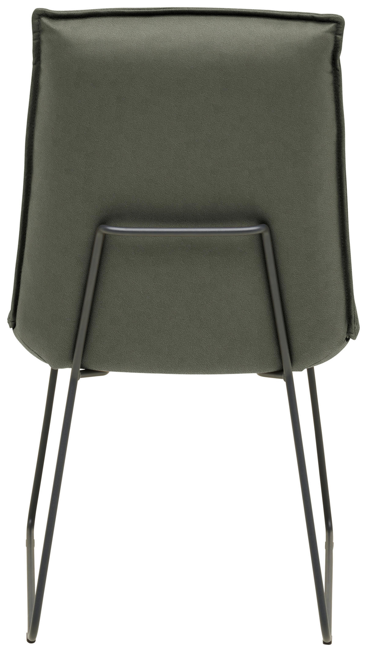 STUHL  Lederauswahl, Stoffauswahl, abwischbar  Echtleder  - Graphitfarben/Grau, Design, Leder/Metall (52/85/66cm) - Cassando