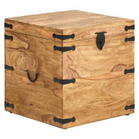 TRUHE Holz Sheesham Hartholz  - Sheeshamfarben, KONVENTIONELL, Holz (48/48/48cm) - Livetastic