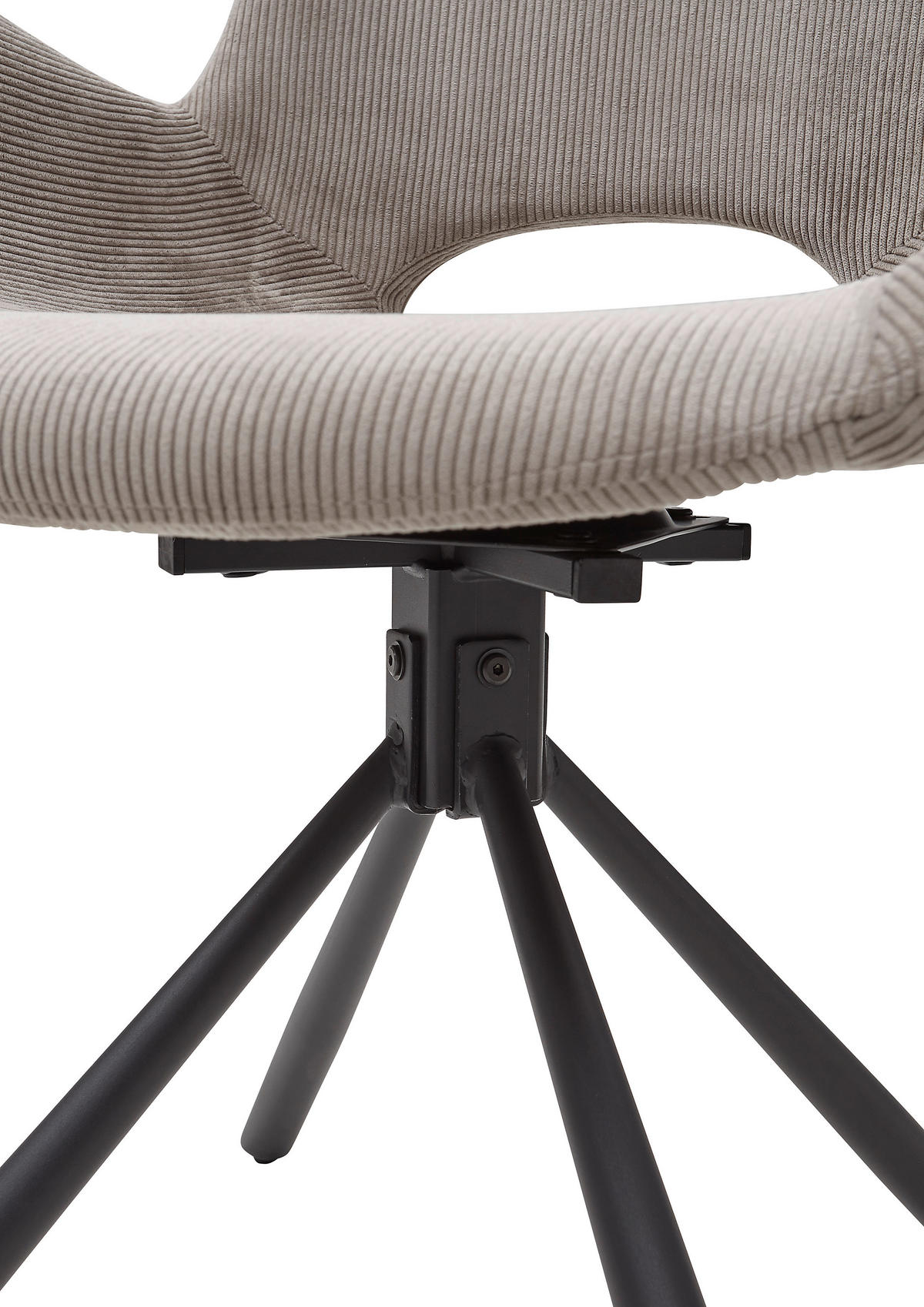 ARMLEHNSTUHL  in Cord  - Schwarz/Grau, MODERN, Textil/Metall (58/84,5/62cm) - MID.YOU