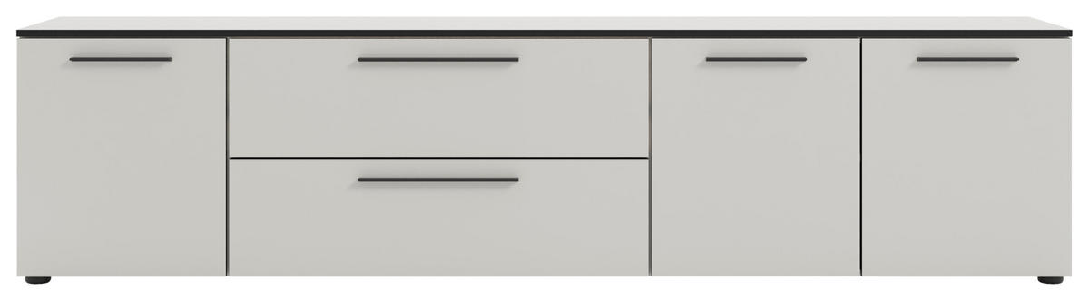 LOWBOARD  in 225/55/40 cm  - Schwarz/Weiß, MODERN, Holzwerkstoff/Kunststoff (225/55/40cm)