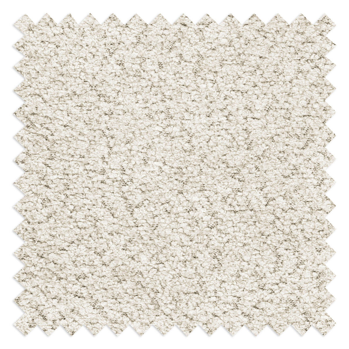 ECKSOFA in Bouclé Weiss  - Weiss/Schwarz, Design, Kunststoff/Textil (113/300cm) - Livetastic