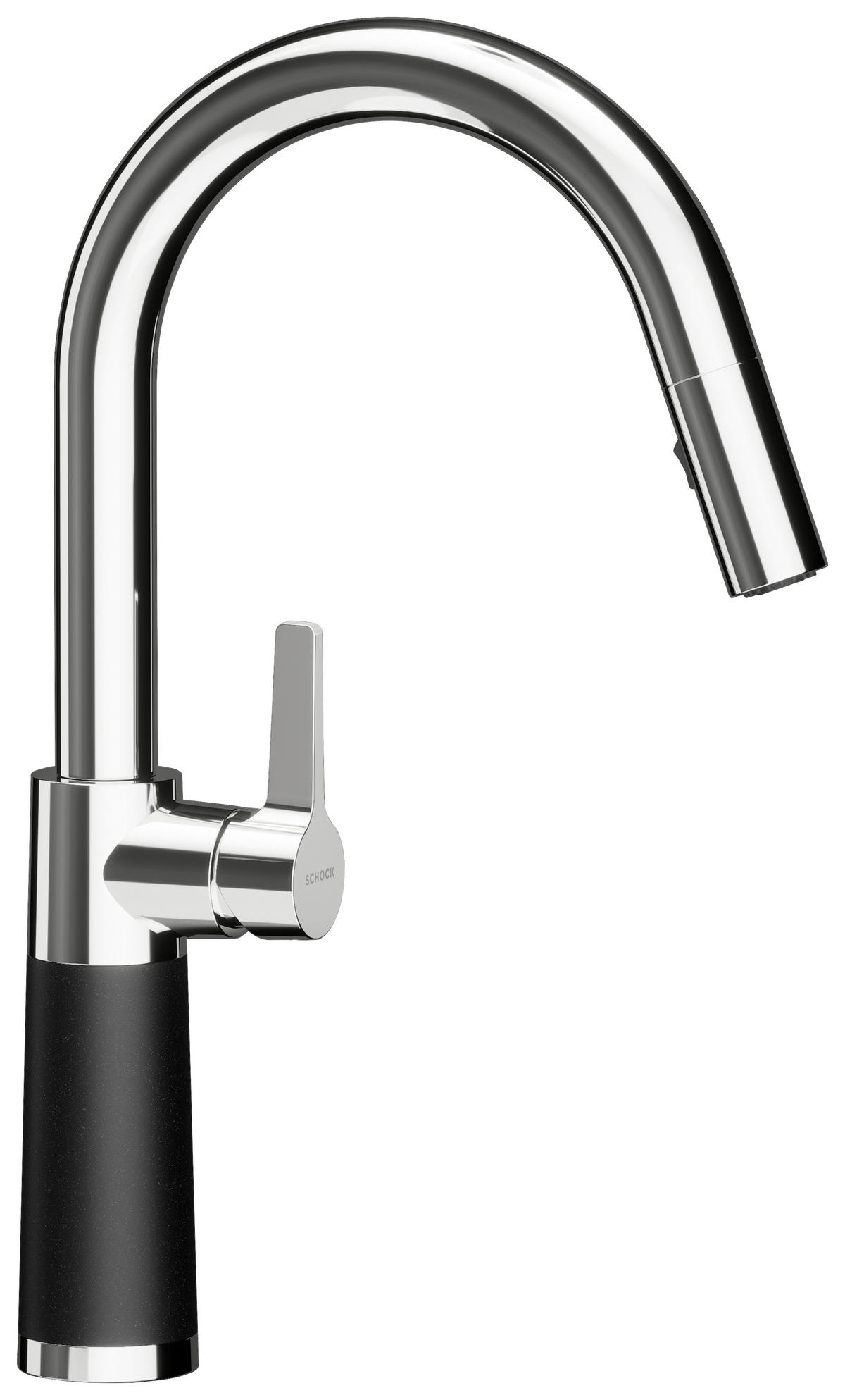 KÜCHENARMATUR 555120PUR  - Schwarz, Basics, Stein/Metall (5,2/37,7/20cm) - Schock