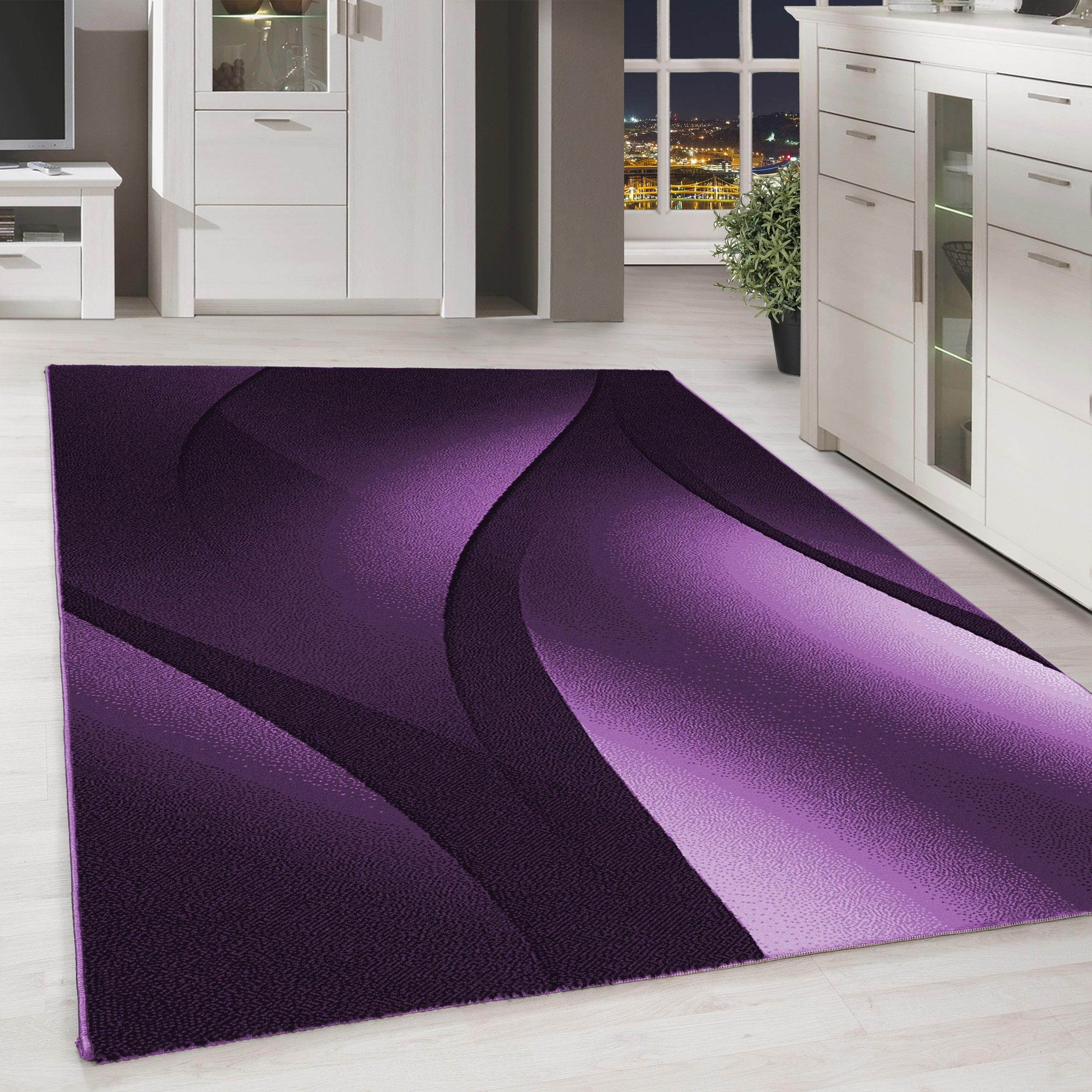 WEBTEPPICH 120/170 cm Plus 8010 Lila, Weiß  - Lila/Weiß, Design, Textil (120/170cm) - Novel