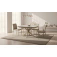ESSTISCH 120-179/80/76 cm  Metall, Keramik ausziehbar rechteckig Beige  - Beige, Design, Keramik/Metall (120-179/80/76cm) - Belluti