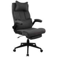 CHEFSESSEL  in Webstoff Dunkelgrau  - Dunkelgrau/Schwarz, MODERN, Kunststoff/Textil (62/112-122/65cm) - MID.YOU