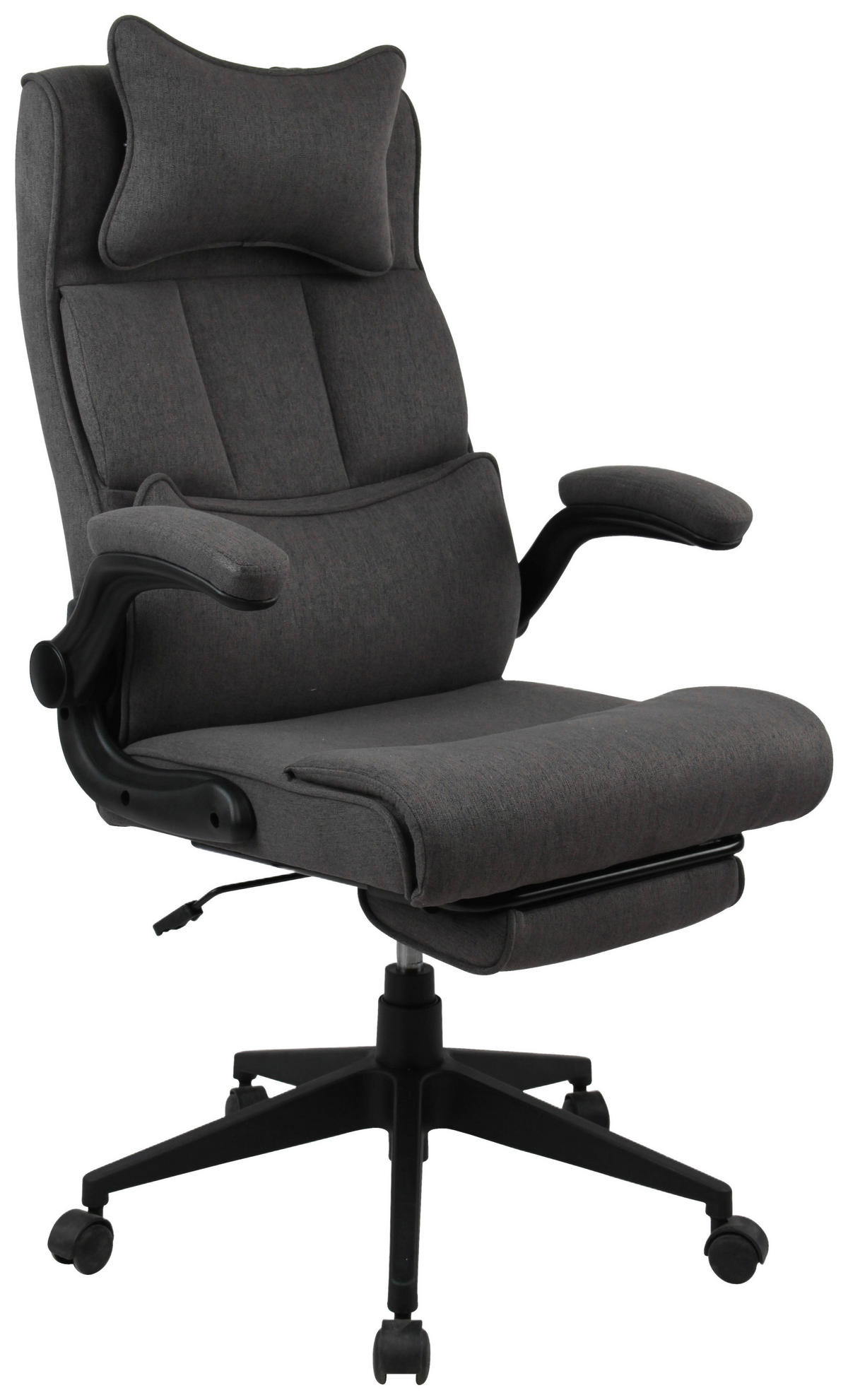 CHEFSESSEL  in Webstoff Dunkelgrau  - Dunkelgrau/Schwarz, MODERN, Kunststoff/Textil (62/112-122/65cm) - MID.YOU