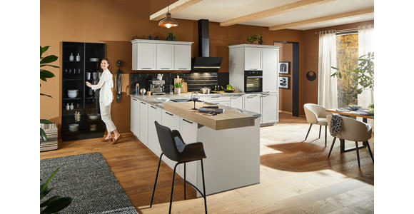 EINBAUKÜCHE   - Platinfarben, Design, Holzwerkstoff - Dieter Knoll