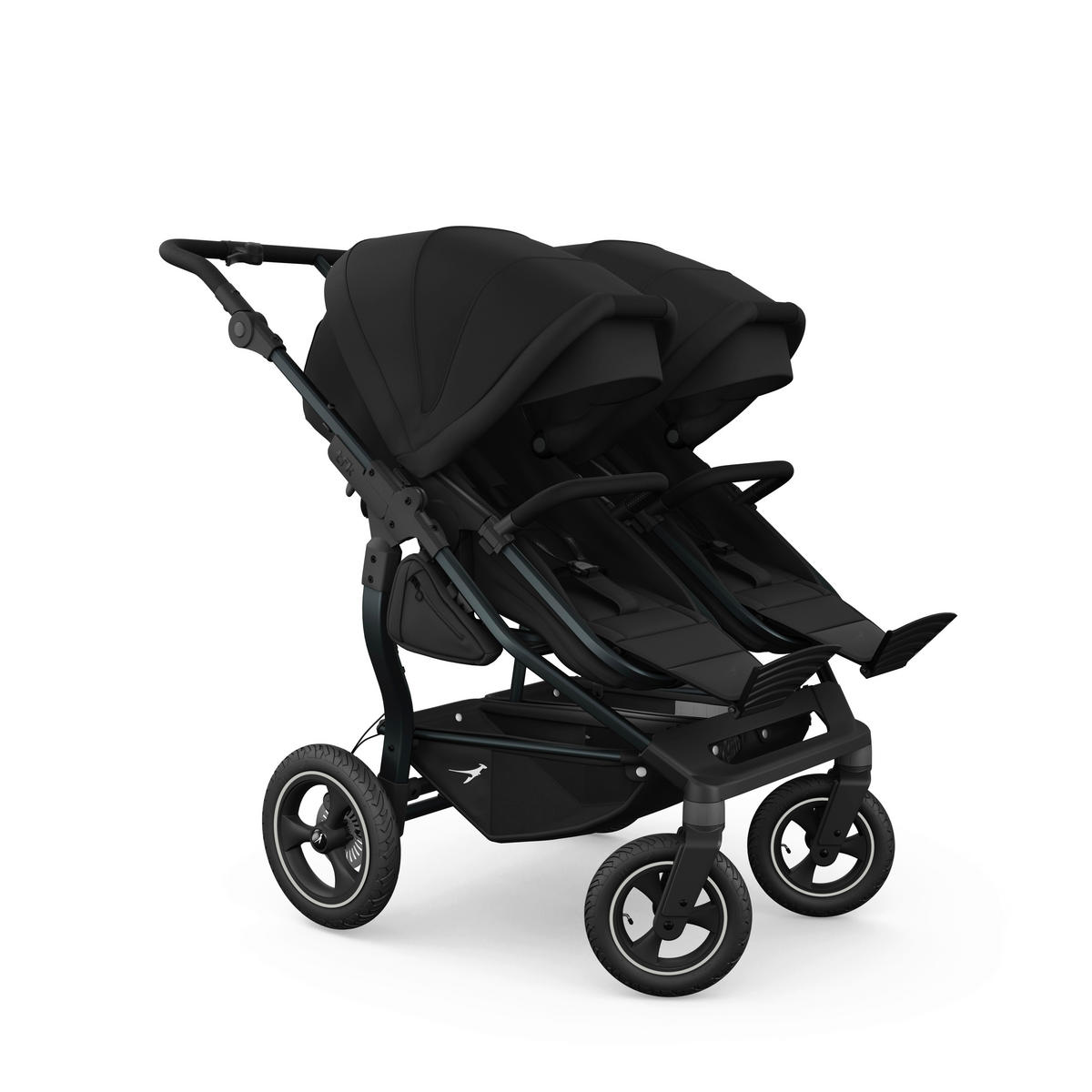 GESCHWISTERWAGEN Duo 2-in-1 Kombi  - Anthrazit/Schwarz, Basics, Textil/Metall (79/111/111cm) - TFK