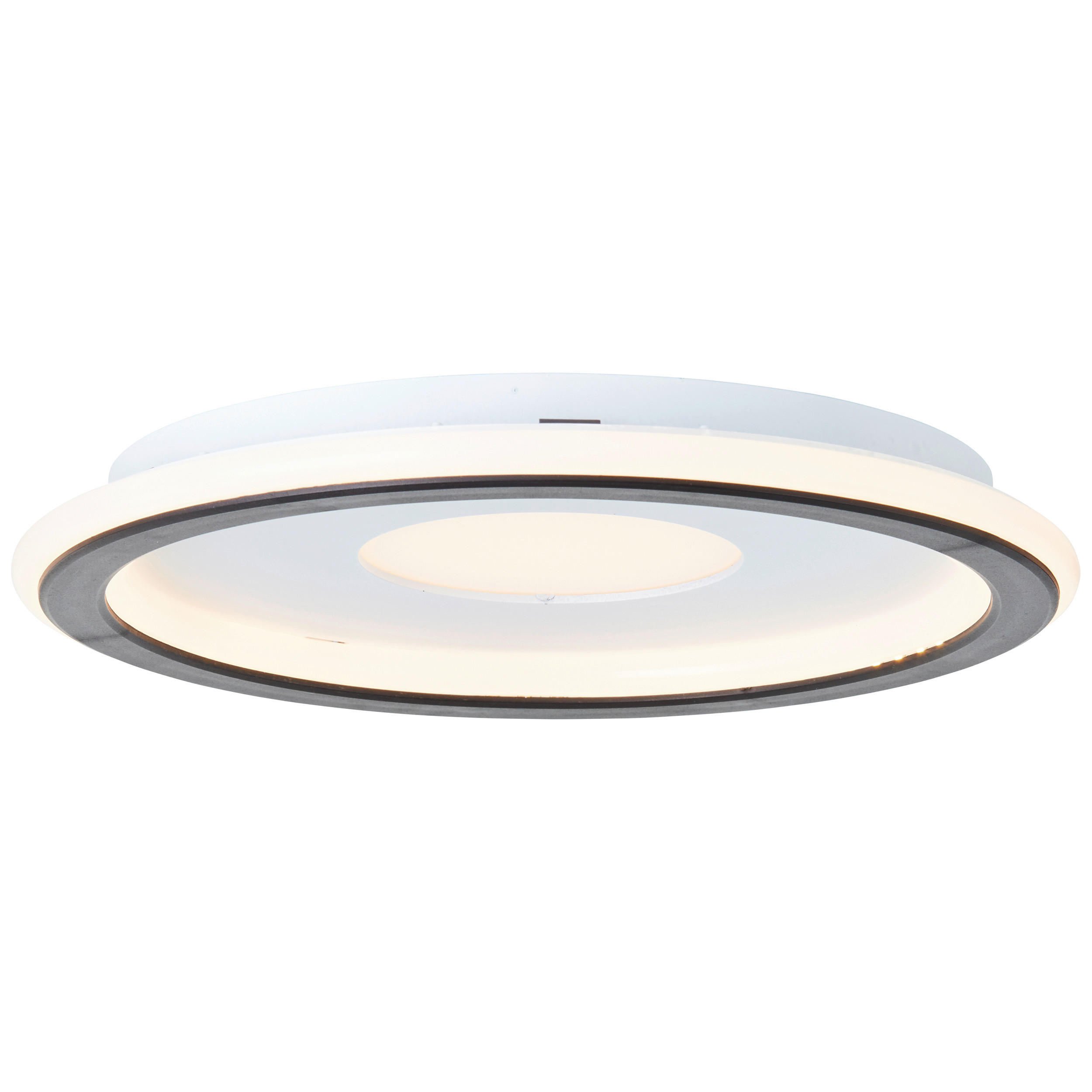 LED-DECKENLEUCHTE  25,6/3 cm    - Weiss/Schwarz, Basics, Kunststoff (25,6/3cm) - Brilliant