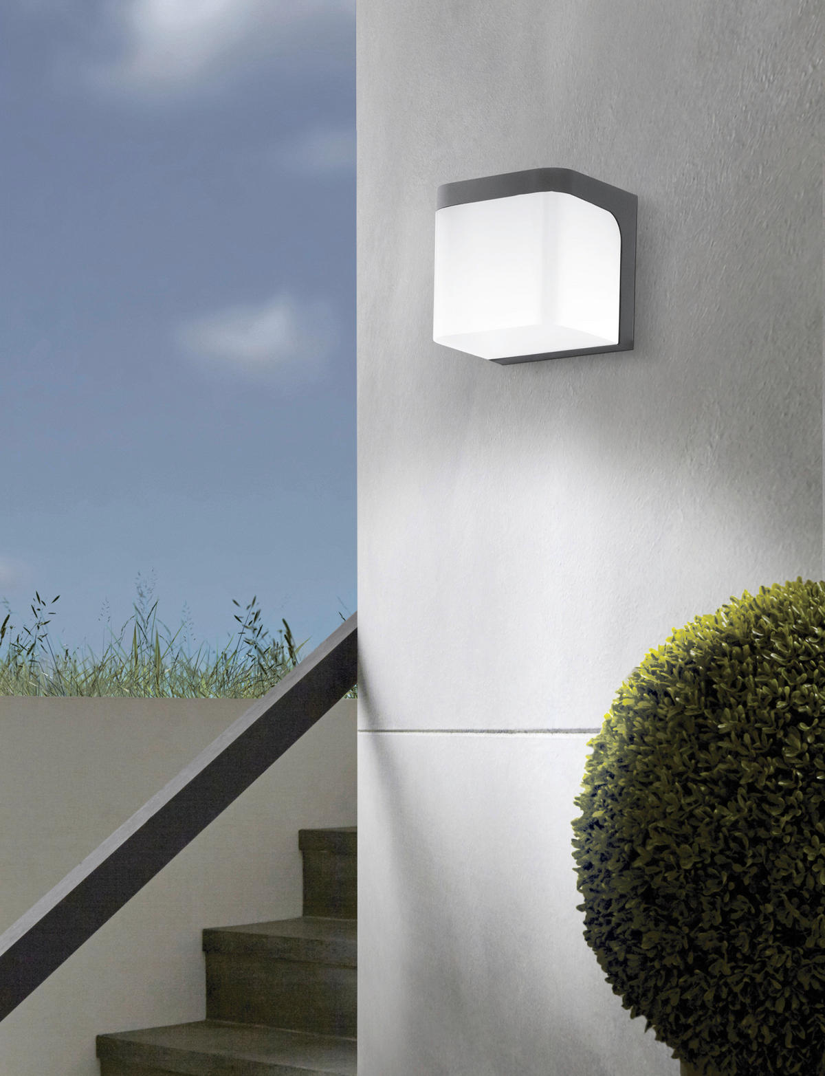 AUßENWANDLEUCHTE 11/11/11 cm  - Anthrazit/Weiß, Design, Kunststoff/Metall (11/11/11cm) - Eglo