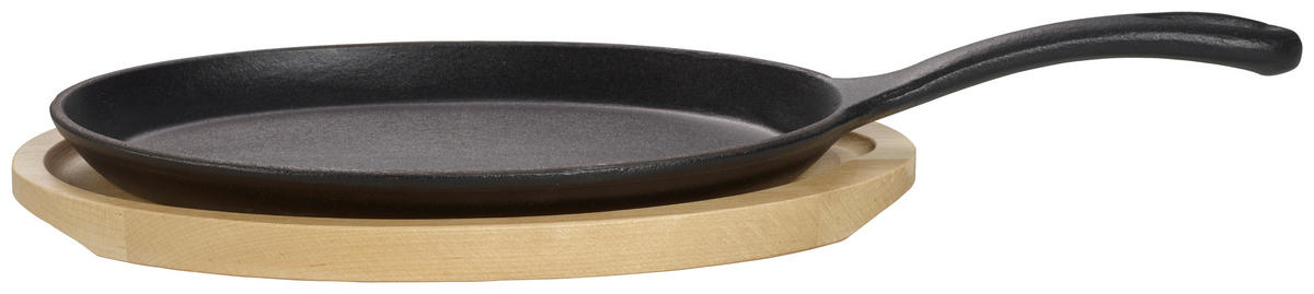 SERVIERPFANNE Emaille  - Schwarz, Design, Metall (37,4/18,5/1,6cm) - Echtwerk