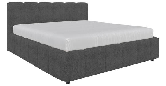 POLSTERBETT Lattenrost, Bettkasten Anthrazit 140/200 cm  - Anthrazit/Schwarz, KONVENTIONELL, Holz/Kunststoff (140/200cm) - Carryhome