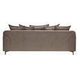 3-SITZER-SOFA  in Chenille Taupe  - Taupe/Schwarz, KONVENTIONELL, Textil/Metall (228/84/99cm) - Carryhome