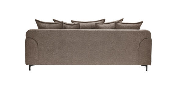 3-SITZER-SOFA  in Chenille Taupe  - Taupe/Schwarz, KONVENTIONELL, Textil/Metall (228/84/99cm) - Carryhome