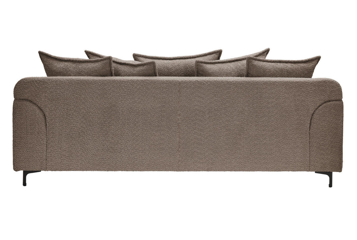 3-SITZER-SOFA  in Chenille Taupe  - Taupe/Schwarz, KONVENTIONELL, Textil/Metall (228/84/99cm) - Carryhome