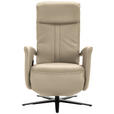 RELAXSESSEL in Leder Grau  - Schwarz/Grau, Design, Leder/Metall (71/112/83cm) - Dieter Knoll