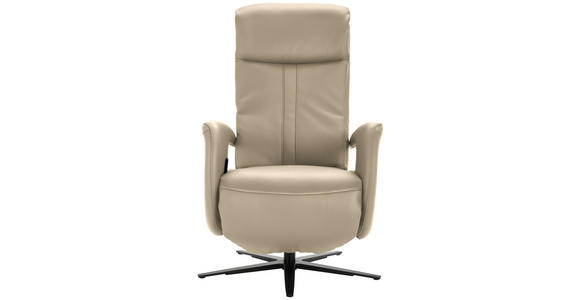 RELAXSESSEL in Leder Grau - Schwarz/Grau, Design, Leder/Metall (71/112/83cm) - Dieter Knoll
