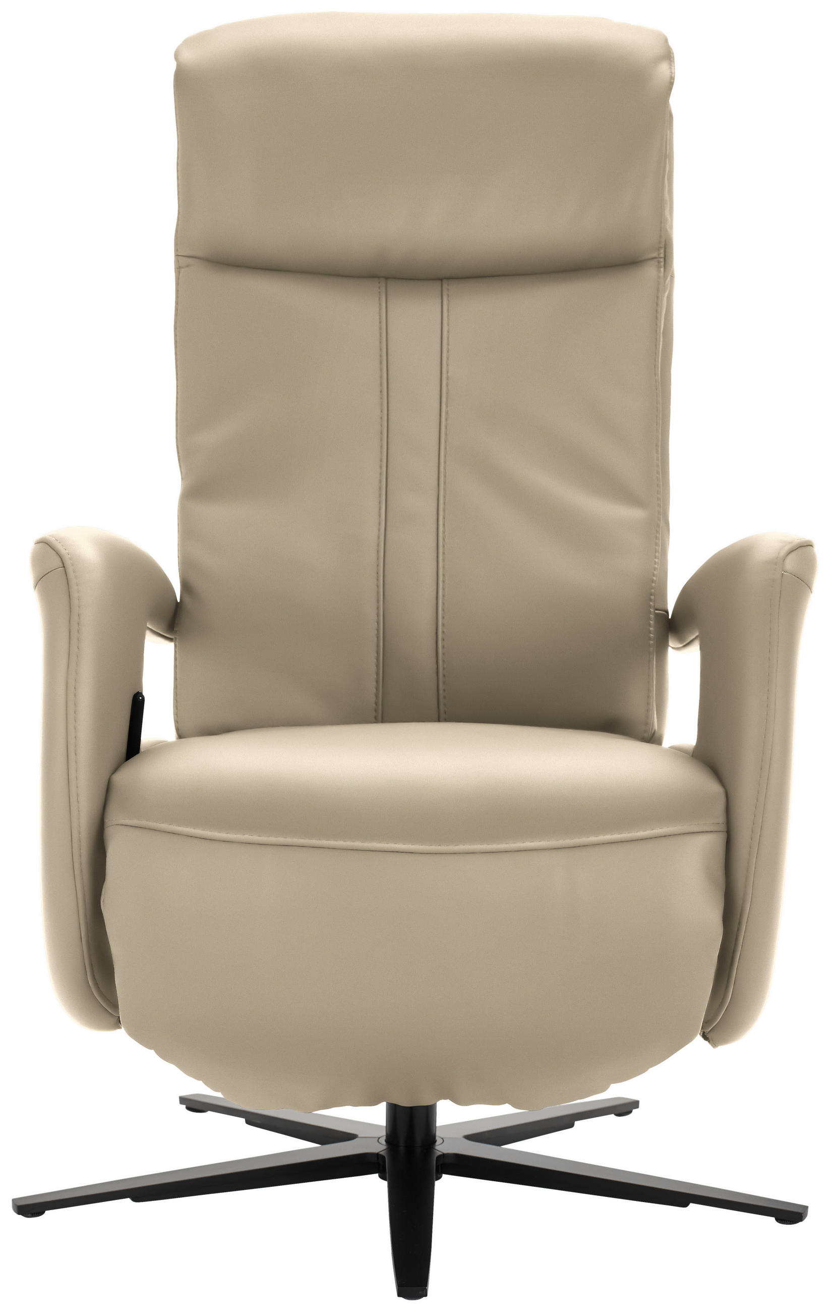 RELAXSESSEL in Leder Grau  - Schwarz/Grau, Design, Leder/Metall (71/112/83cm) - Dieter Knoll