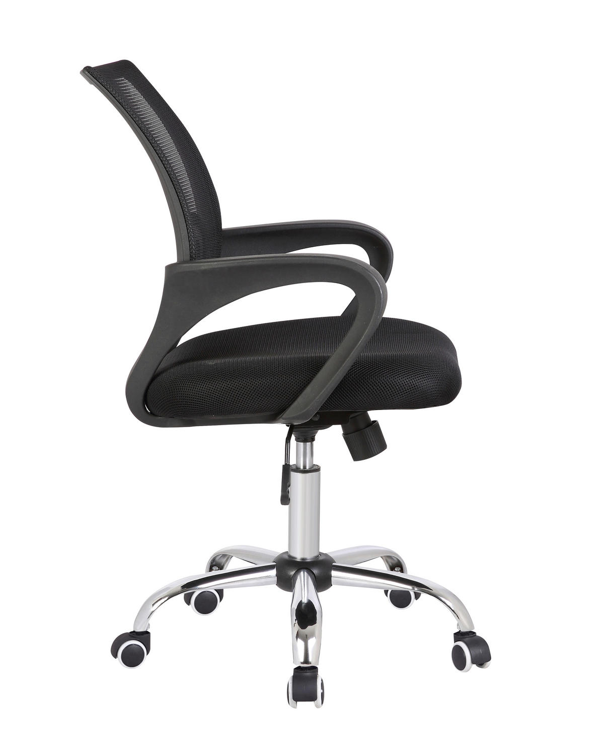 DREHSTUHL  in Netzbespannung Grau, Schwarz  - Silberfarben/Schwarz, MODERN, Kunststoff/Textil (54/89/58cm) - Livetastic