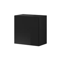 VITRINE in Schwarz, Schwarz Hochglanz  - Schwarz Hochglanz/Schwarz, Design, Holzwerkstoff (50/50/30cm) - Livetastic