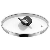 TOPFDECKEL 24 cm  - Edelstahlfarben/Schwarz, Design, Glas/Kunststoff (24cm) - WMF