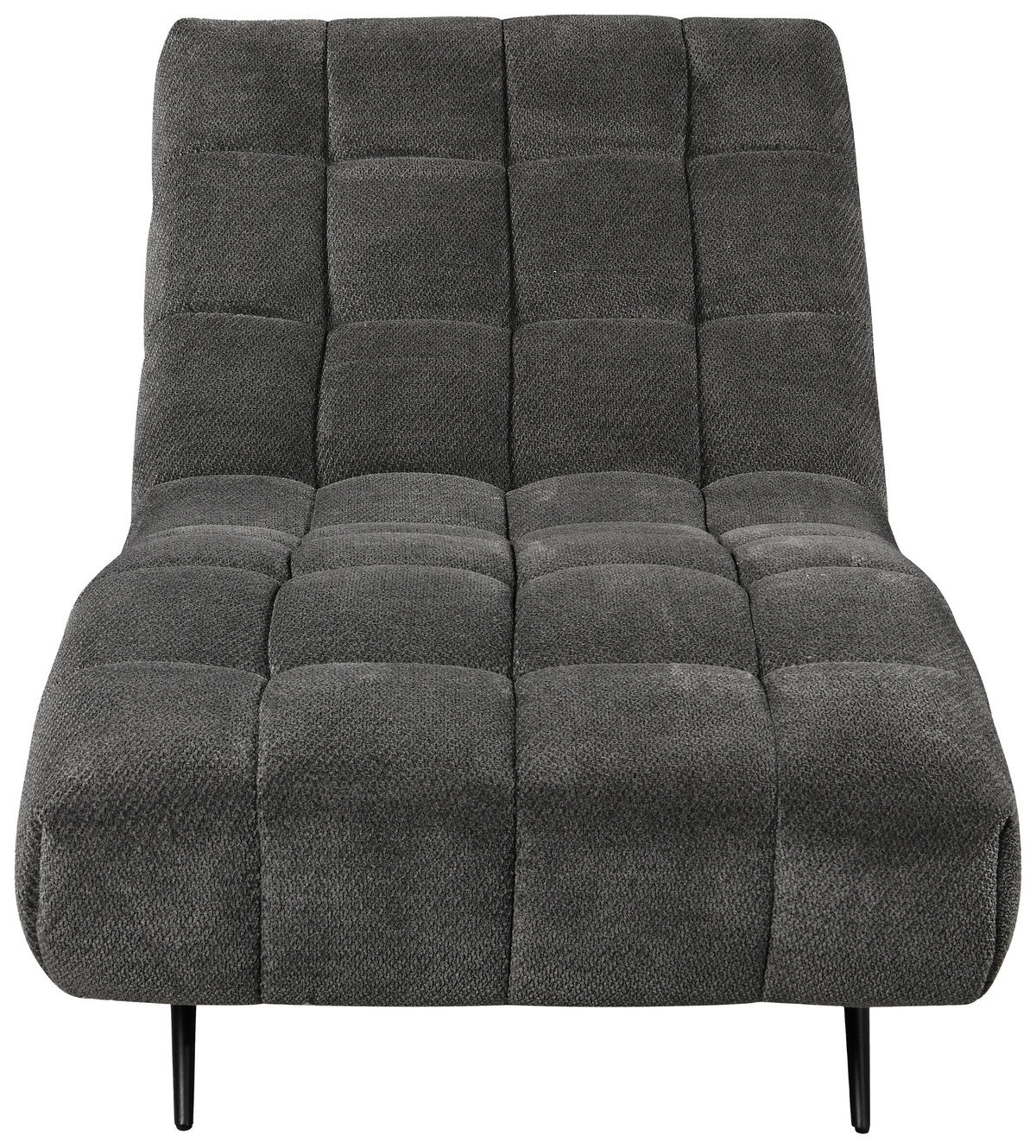 RELAXLIEGE SERIO Chenille Dunkelgrau  - Dunkelgrau/Schwarz, Design, Textil/Metall (79/88/165cm) - MID.YOU