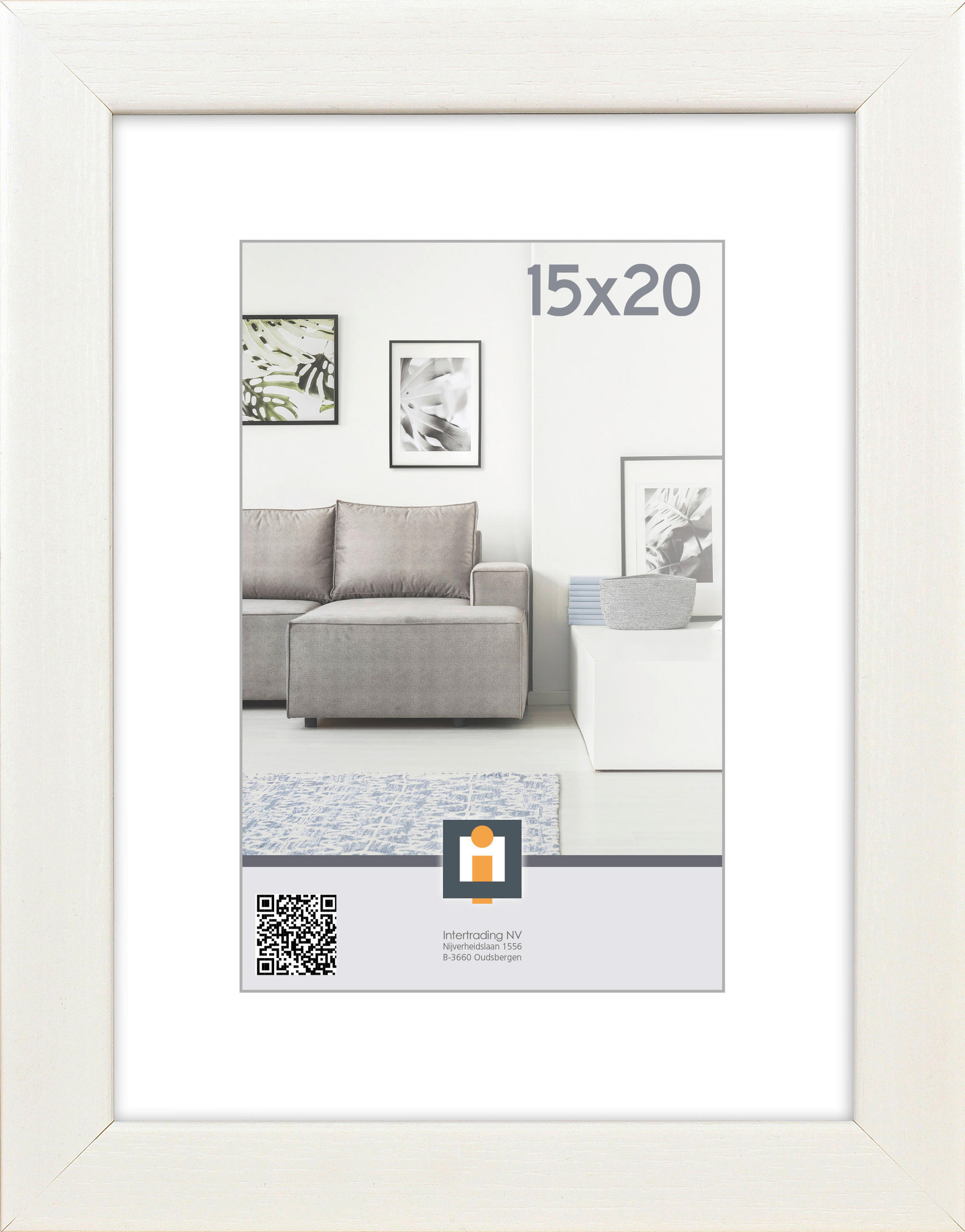 KÉPKERET 18/23/1,5 cm  - fehér, Basics, műanyag/üveg (18/23/1,5cm)