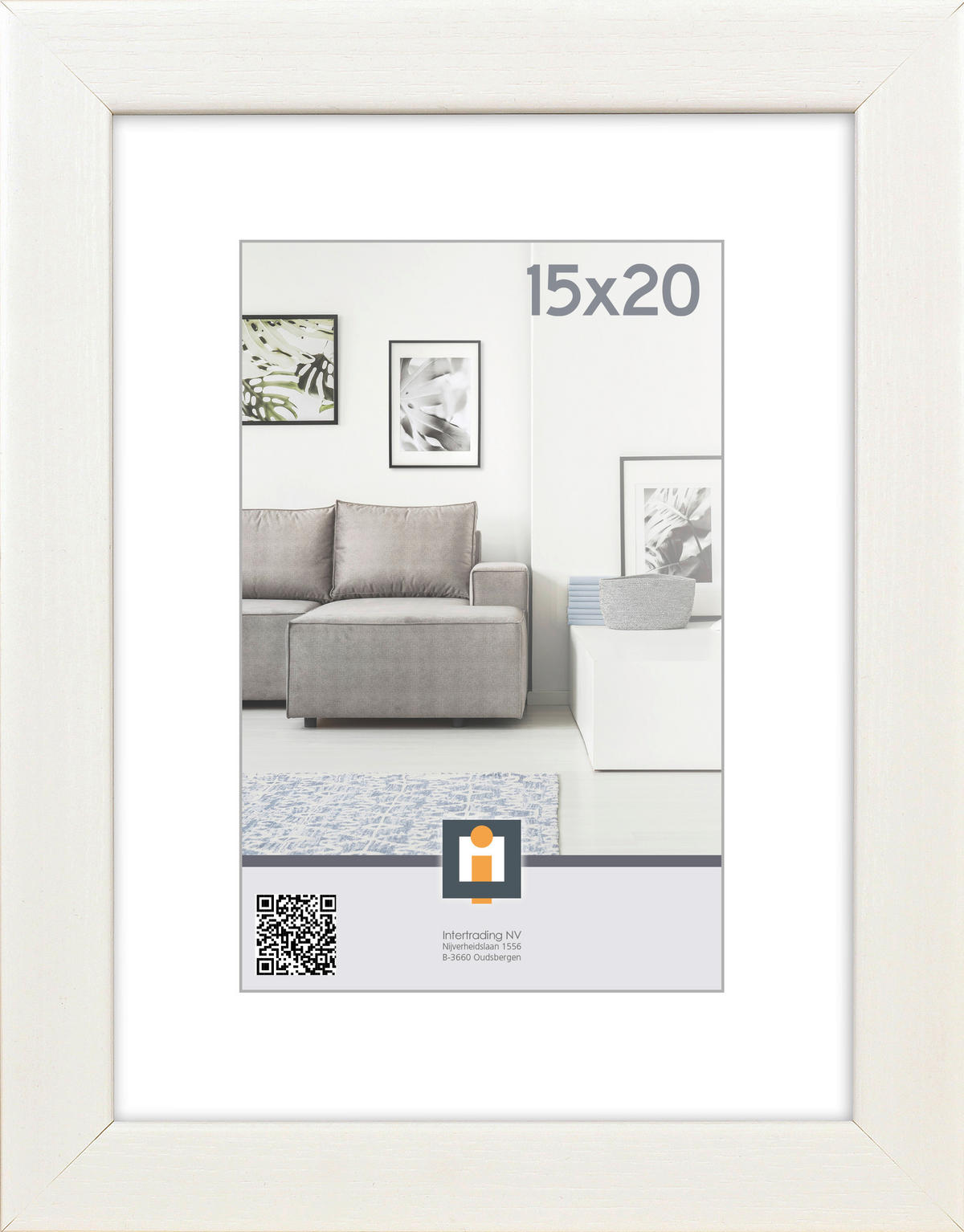 OKVIR ZA SLIKE      18/23/1,5 cm    - bela, Basics, umetna masa/steklo (18/23/1,5cm)