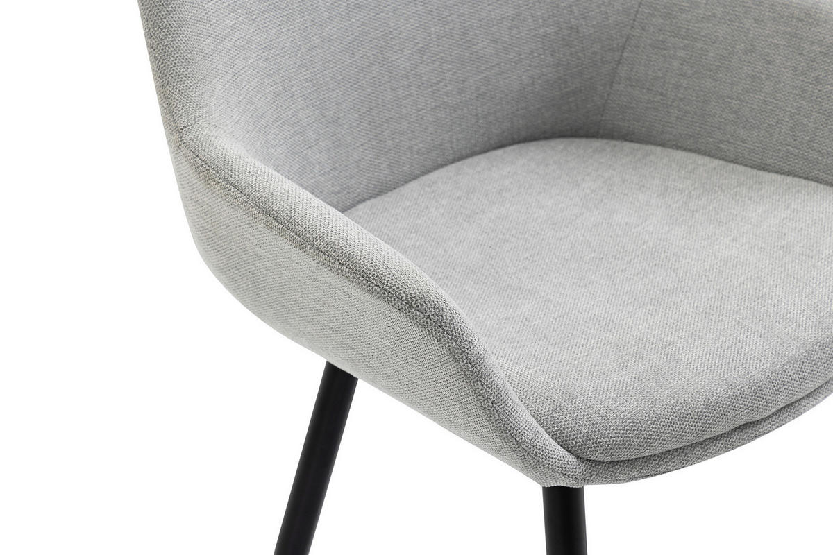 TISCHGRUPPE Hellgrau, Walnussfarben  - Walnussfarben/Hellgrau, MODERN, Holz/Textil (160/90/75cm) - Livetastic