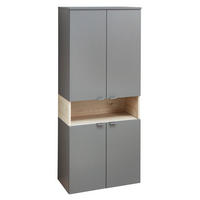 MIDISCHRANK 60/141,6/33 cm  - Dunkelgrau/Pinienfarben, KONVENTIONELL, Glas/Holzwerkstoff (60/141,6/33cm) - Pelipal