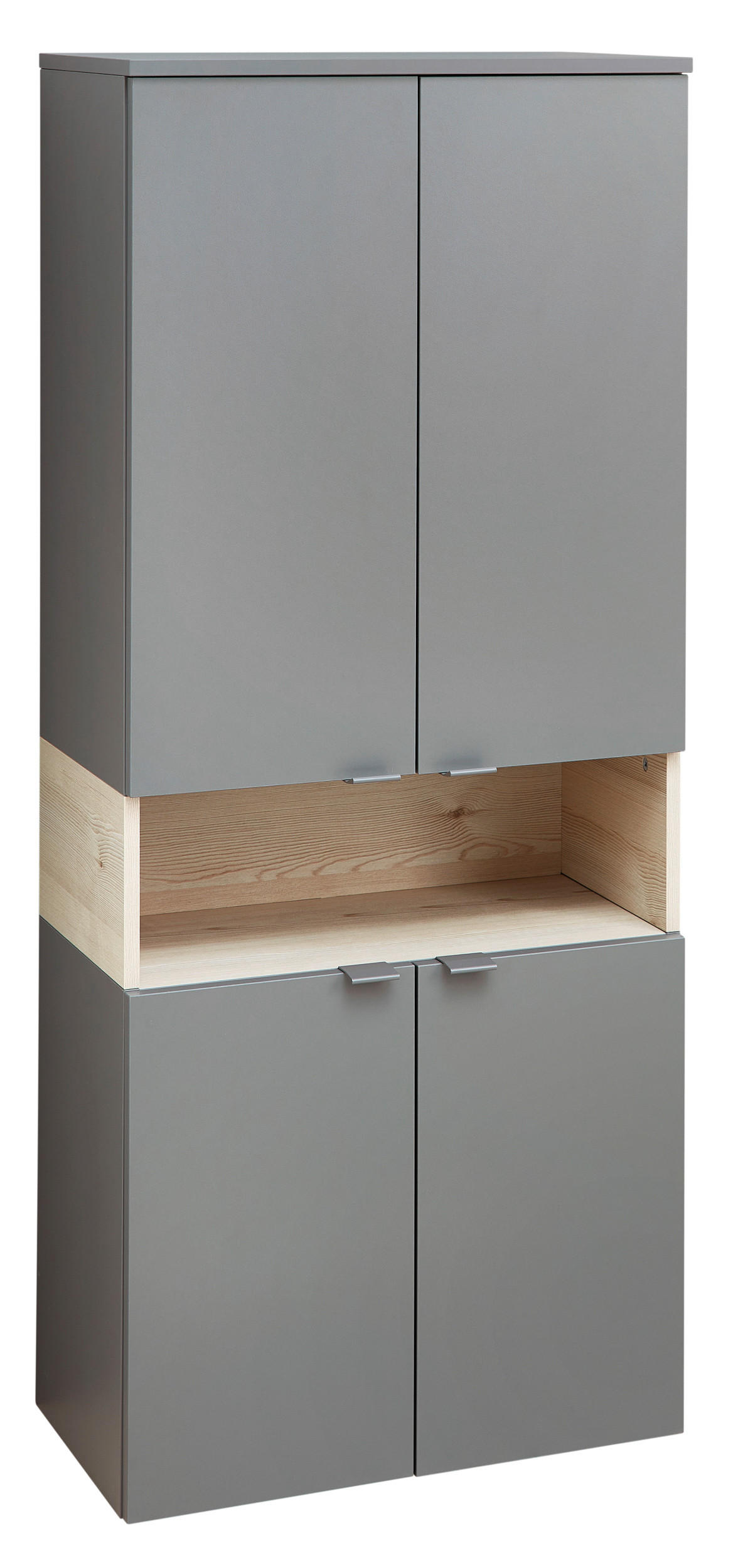 Pelipal Midischrank Quickset 394 Pinien, Dunkelgrau 60x141.6x33 cm