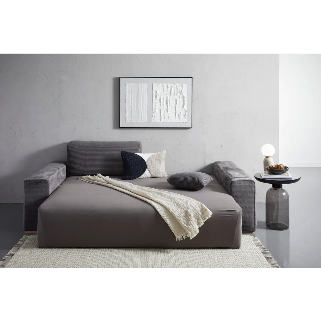 Thumbnail - Livetastic Schlafsofa, Grau, Textil, Buche, Hartholz, 3-Sitzer, Füllung: Silikon, Schaumstoffflocken, 255x86x123 cm, Mad...
