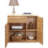 KOMMODE Eiche massiv gebürstet Anthrazit, Eichefarben - Eichefarben/Anthrazit, Design, Glas/Holz (98/89/42cm) - Valnatura