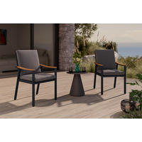 GARTENSTUHL Eukalyptusholz Aluminium Naturfarben, Dunkelgrau  - Dunkelgrau/Naturfarben, Basics, Holz/Textil (56/91/69cm) - Ambia Garden